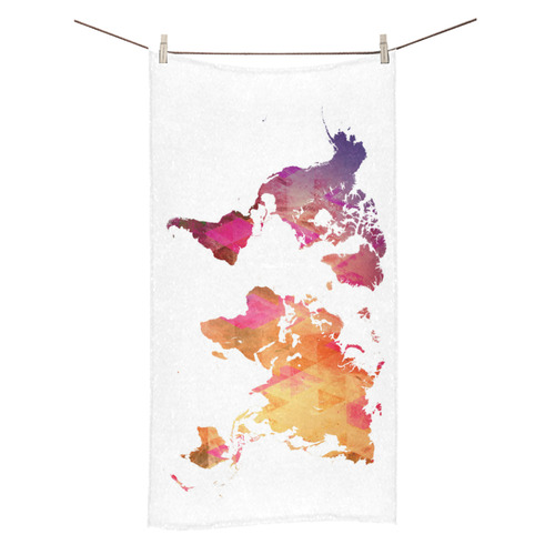 map of the world Bath Towel 30"x56"