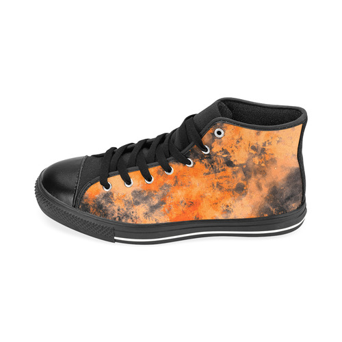 abstraction colors Men’s Classic High Top Canvas Shoes /Large Size (Model 017)