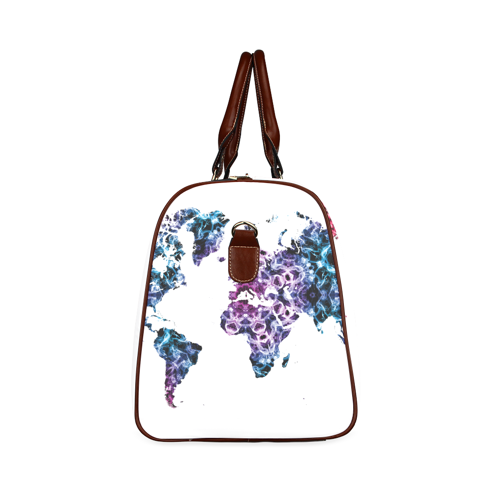 map of the world Waterproof Travel Bag/Large (Model 1639)