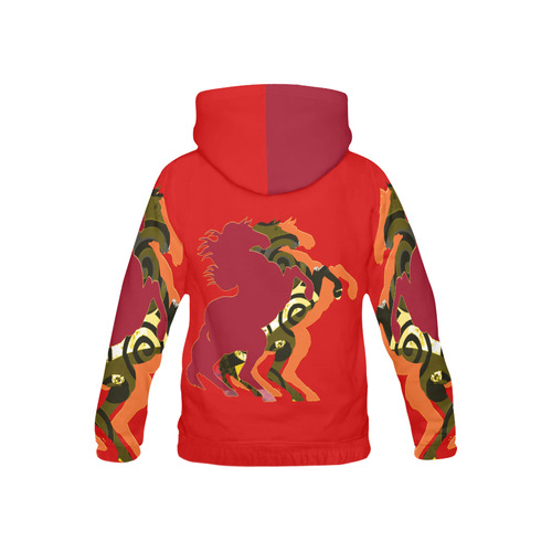 Bubalapa Horse Play All Over Print Hoodie for Kid (USA Size) (Model H13)