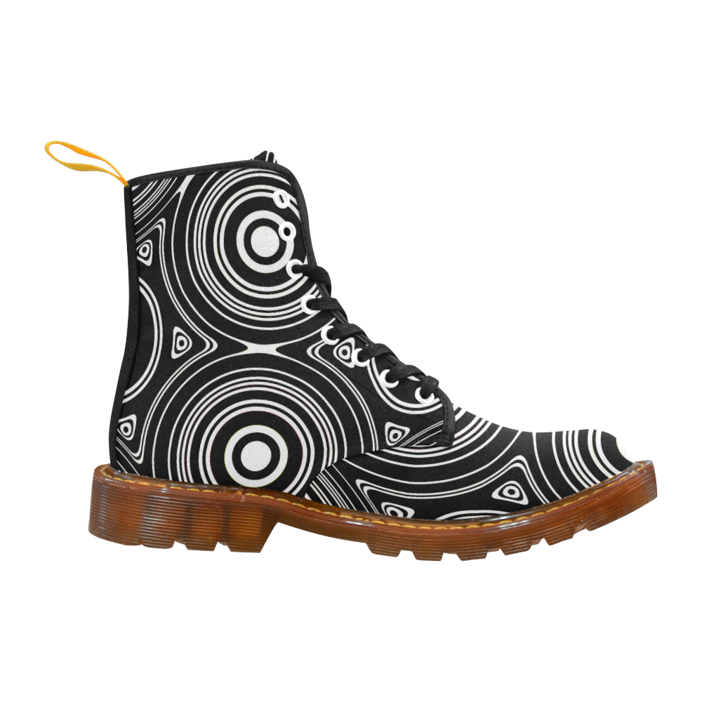 Concentric Circle Pattern Martin Boots For Women Model 1203H