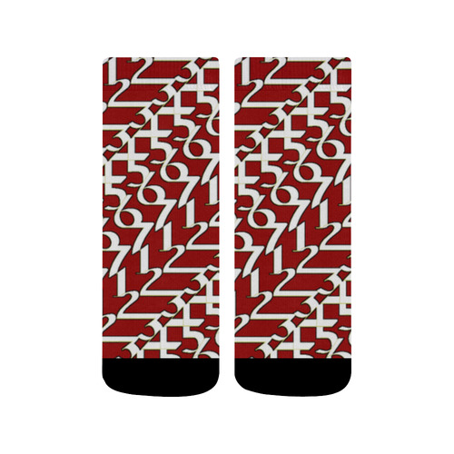 Red NUMBERS Collection Socks Quarter Socks