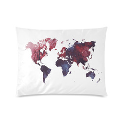 map of the world Custom Zippered Pillow Case 20"x26"(Twin Sides)