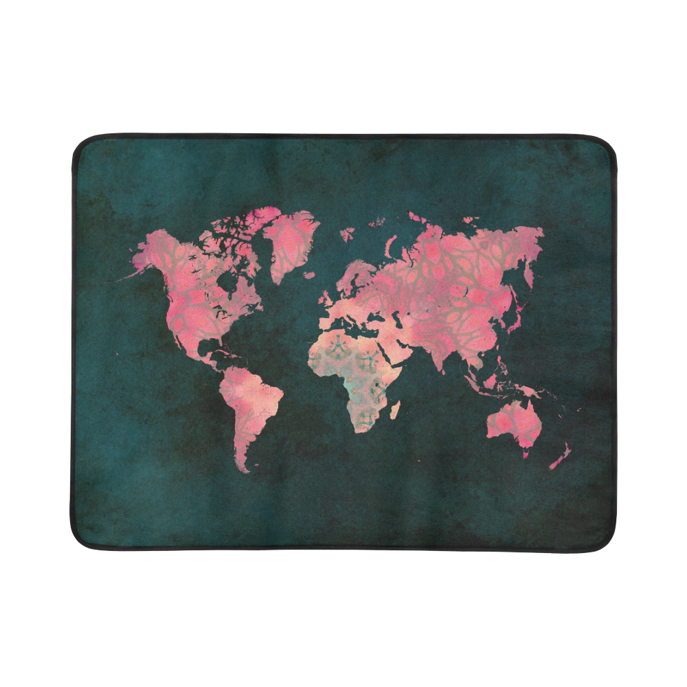 map of the world Beach Mat 78"x 60"