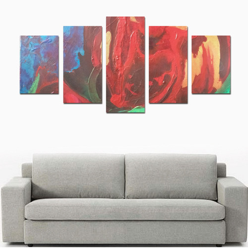 The Tulips Came Early Canvas Print Sets D (No Frame)