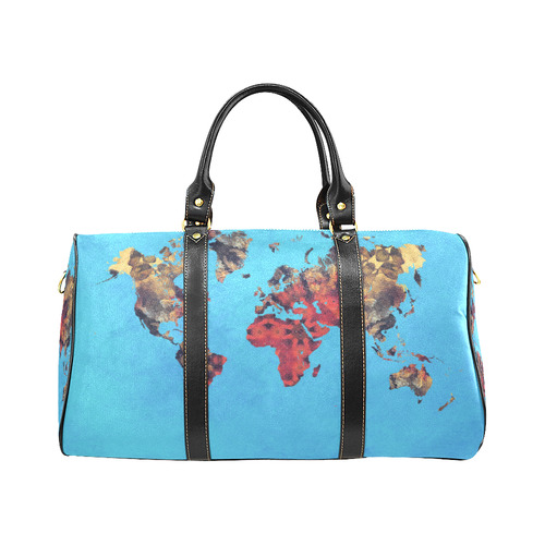 map of the world New Waterproof Travel Bag/Small (Model 1639)