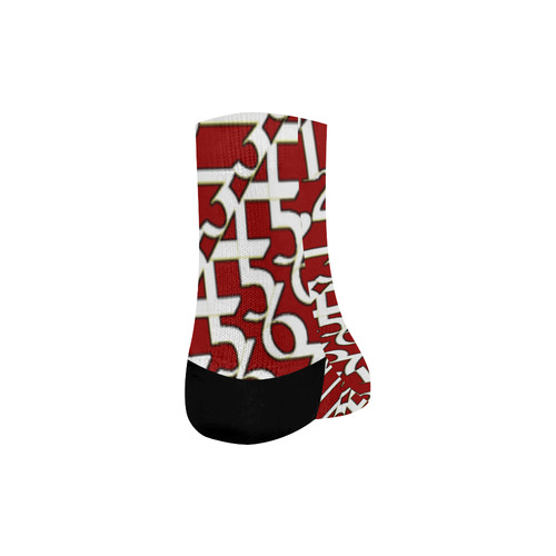 Red NUMBERS Collection Socks Quarter Socks