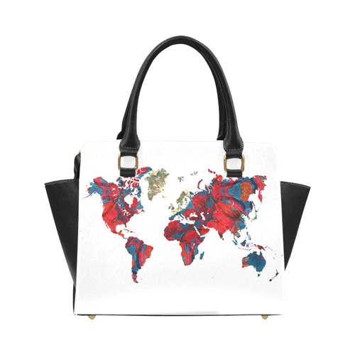 map of the world Classic Shoulder Handbag (Model 1653)