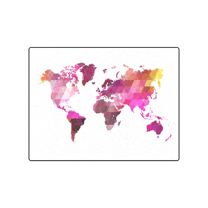 map of the world Blanket 50"x60"