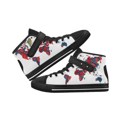 map of the world Aquila Strap Men's Shoes (Model 1202)