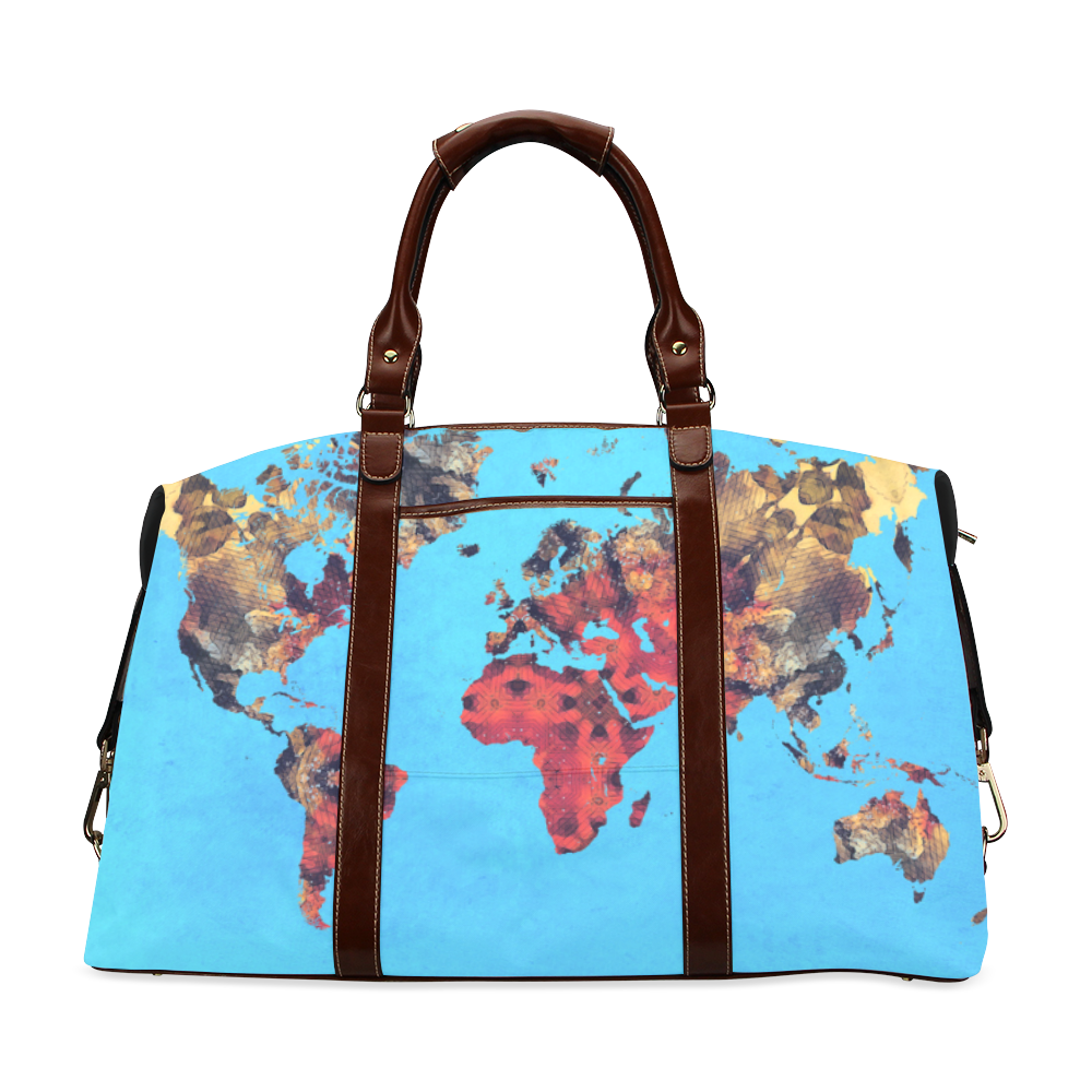 map of the world Classic Travel Bag (Model 1643) Remake