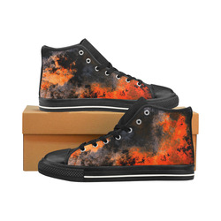 abstraction colors Men’s Classic High Top Canvas Shoes /Large Size (Model 017)