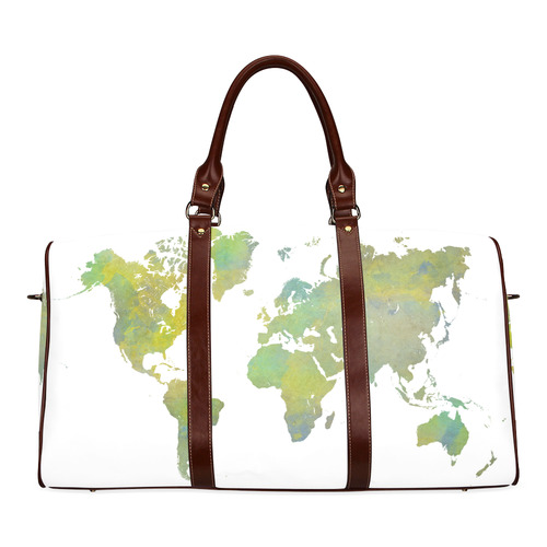 map of the world Waterproof Travel Bag/Large (Model 1639)