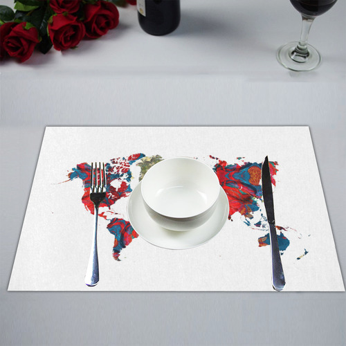 map of the world Placemat 14’’ x 19’’ (Set of 6)