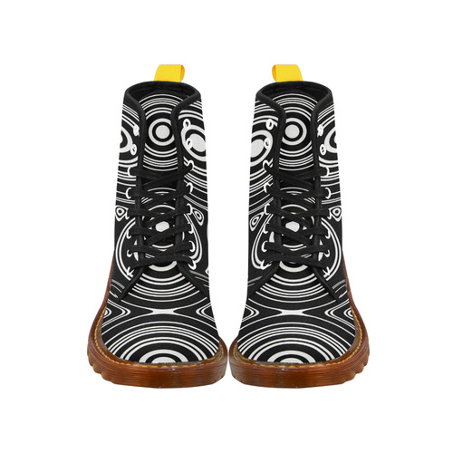 Concentric Circle Pattern Martin Boots For Women Model 1203H