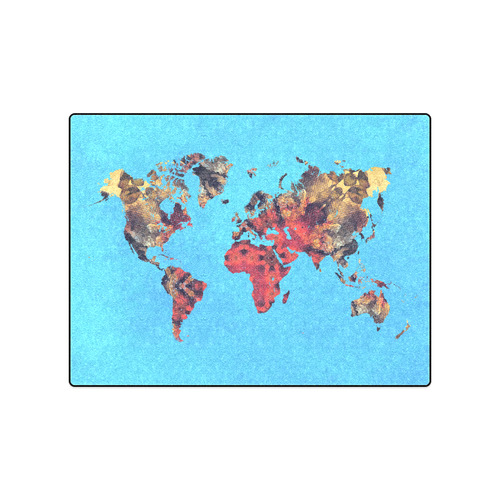 map of the world Blanket 50"x60"