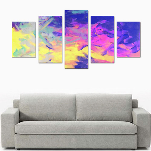 Neon Mimosa Canvas Print Sets D (No Frame)