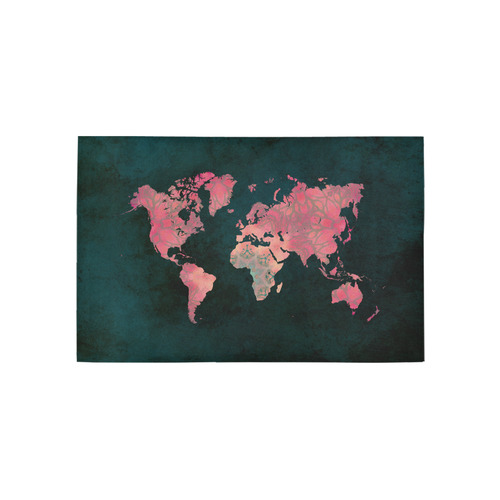 map of the world Area Rug 5'x3'3''