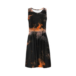 abstraction colors Sleeveless Ice Skater Dress (D19)