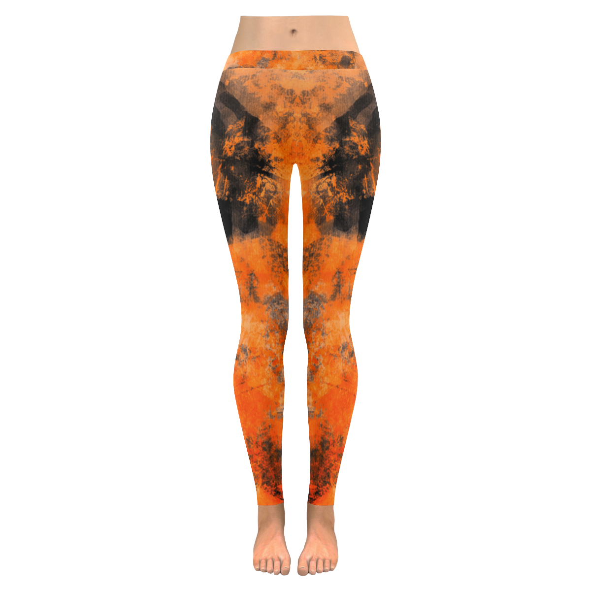 abstraction colors Women's Low Rise Leggings (Invisible Stitch) (Model L05)