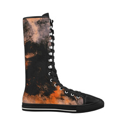 abstraction colors Canvas Long Boots For Women Model 7013H