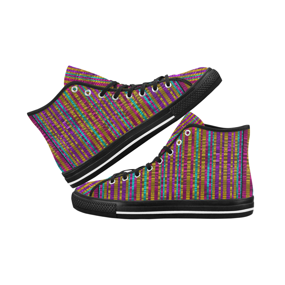 Star fall in  retro peacock colors Vancouver H Women's Canvas Shoes (1013-1)
