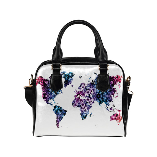 map of the world Shoulder Handbag (Model 1634)