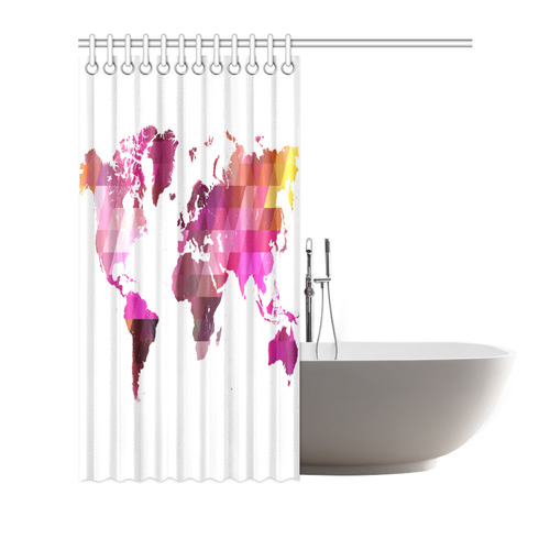 map of the world Shower Curtain 72"x72"