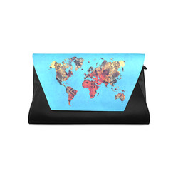 map of the world Clutch Bag (Model 1630)