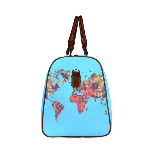 map of the world Waterproof Travel Bag/Large (Model 1639)