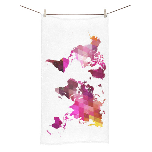 map of the world Bath Towel 30"x56"