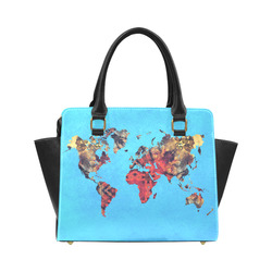 map of the world Classic Shoulder Handbag (Model 1653)