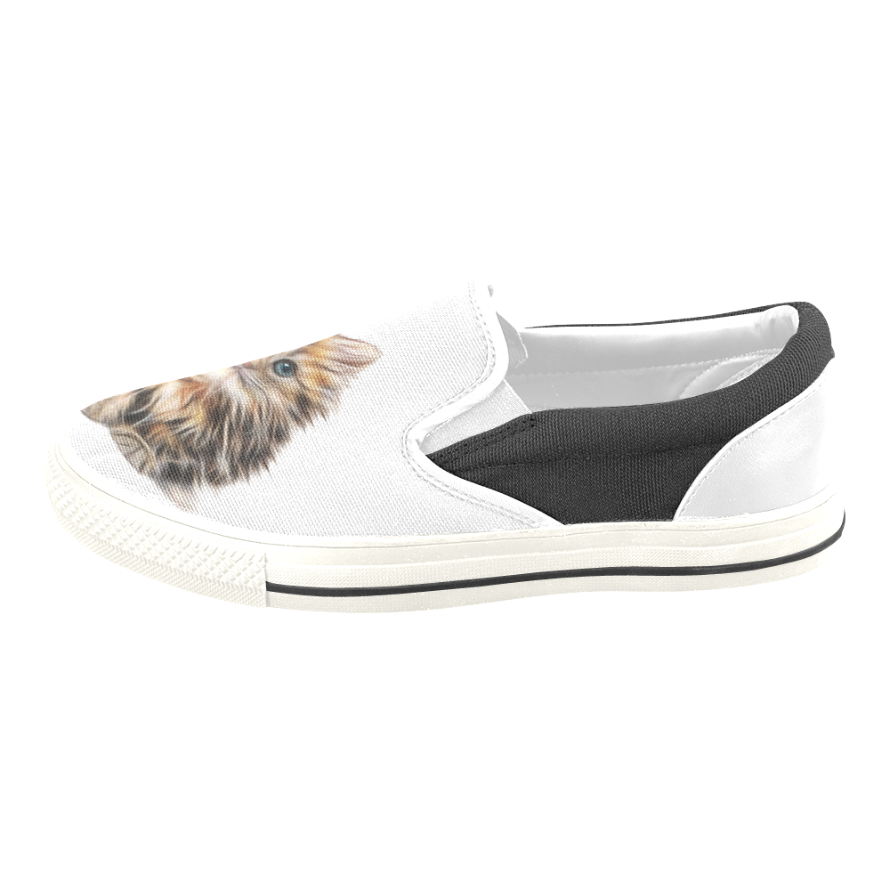 Lovely Cute Kitty Slip-on Canvas Shoes for Kid (Model 019)