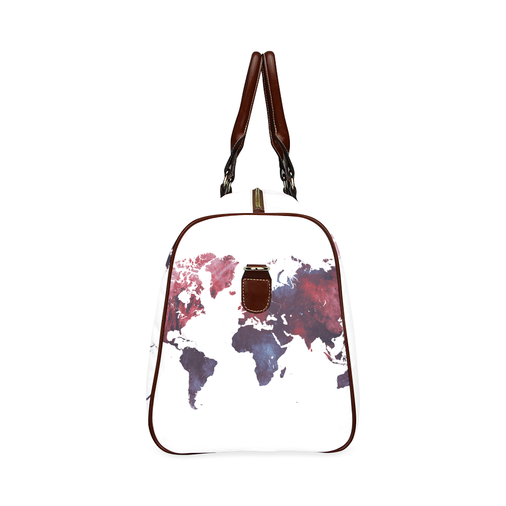 map of the world Waterproof Travel Bag/Large (Model 1639)