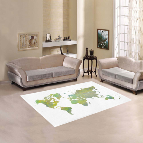 map of the world Area Rug 5'3''x4'