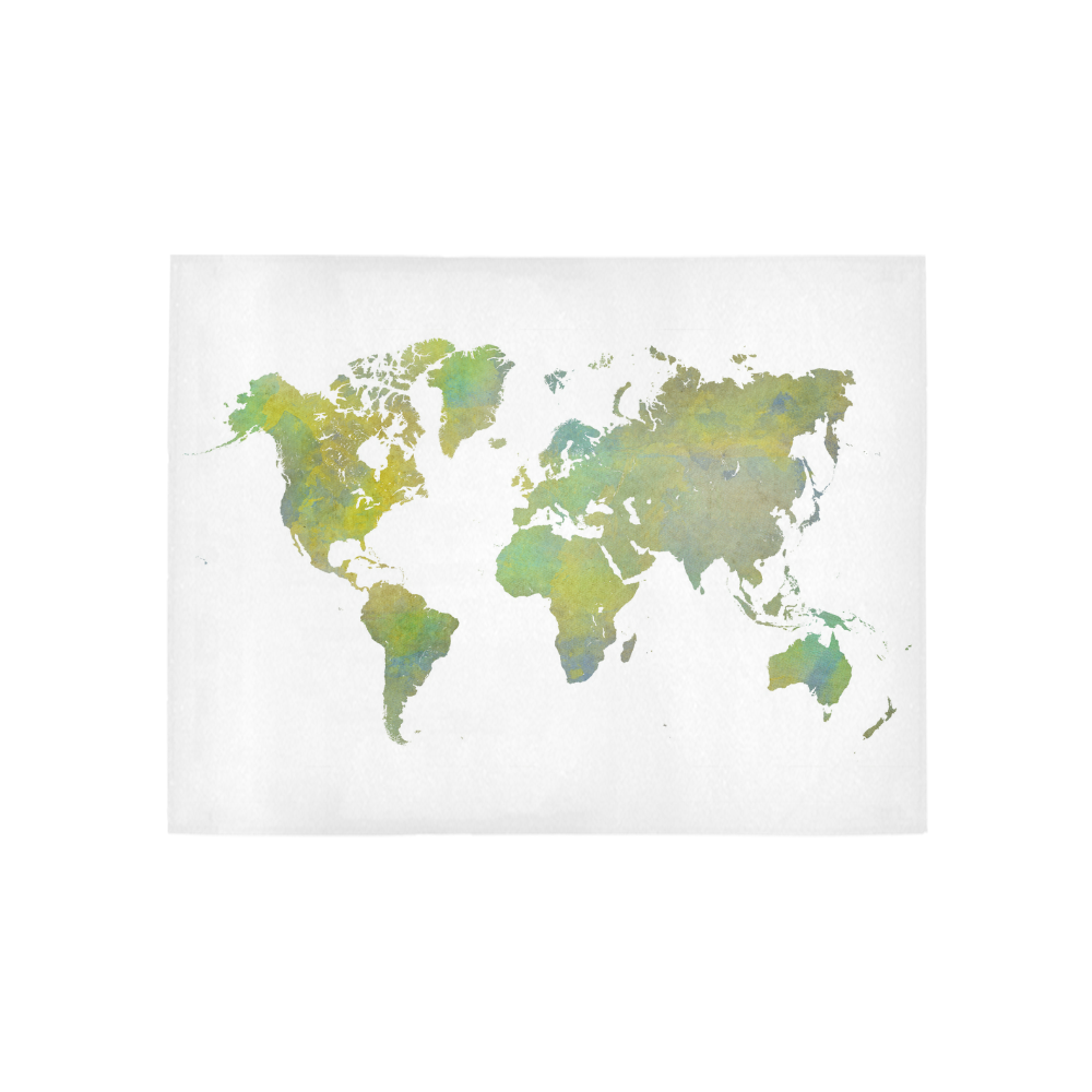 map of the world Area Rug 5'3''x4'