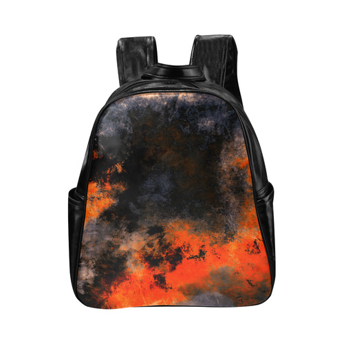 abstraction colors Multi-Pockets Backpack (Model 1636)