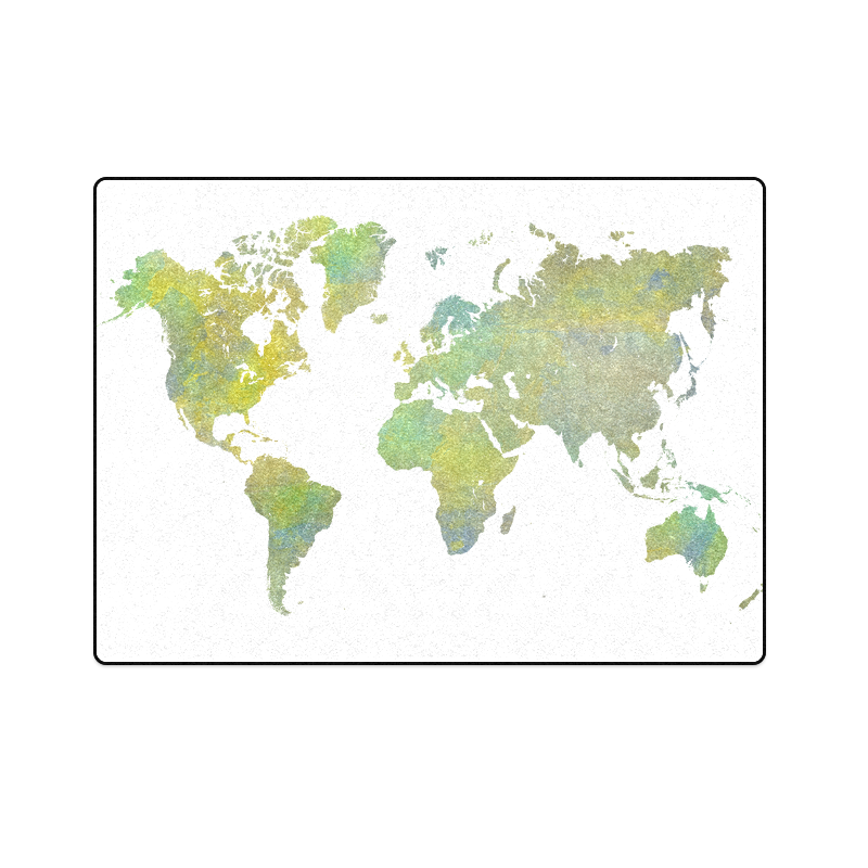 map of the world Blanket 58"x80"