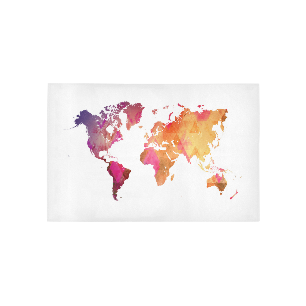 map of the world Area Rug 5'x3'3''