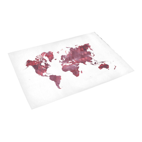 map of the world Azalea Doormat 24" x 16" (Sponge Material)