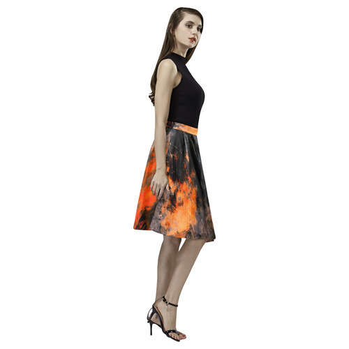 abstraction colors Melete Pleated Midi Skirt (Model D15)