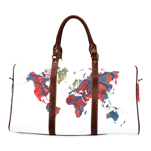 map of the world Waterproof Travel Bag/Large (Model 1639)