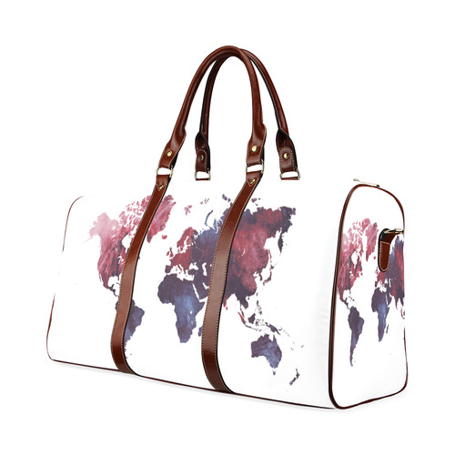 map of the world Waterproof Travel Bag/Large (Model 1639)