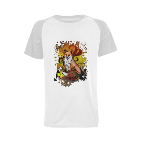 Outdoor Fox Men's Raglan T-shirt Big Size (USA Size) (Model T11)