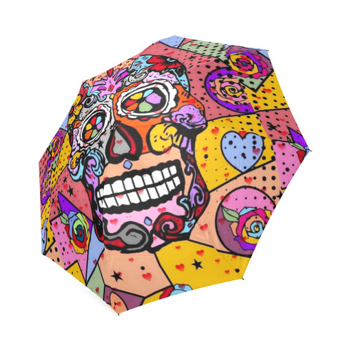Los muertos Popart by Nico Bielow Foldable Umbrella (Model U01)