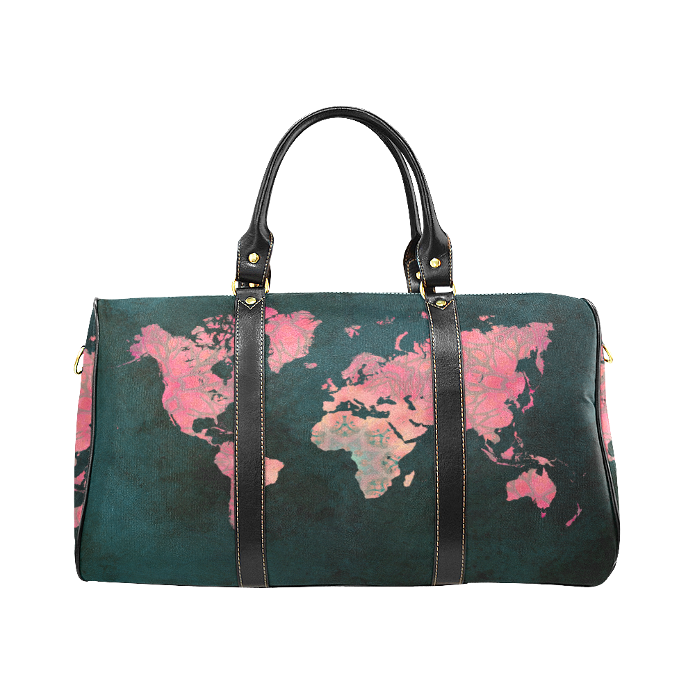 map of the world New Waterproof Travel Bag/Large (Model 1639)