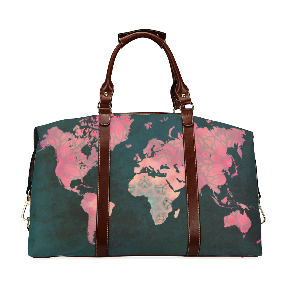 map of the world Classic Travel Bag (Model 1643) Remake