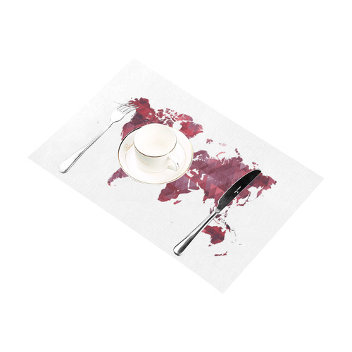 map of the world Placemat 12’’ x 18’’ (Set of 6)