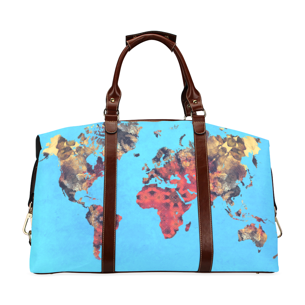 map of the world Classic Travel Bag (Model 1643) Remake
