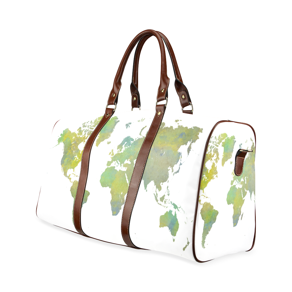 map of the world Waterproof Travel Bag/Large (Model 1639)